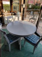 Tafel + 4 stoelen, Huis en Inrichting, Tafels | Statafels, Ophalen, Zo goed als nieuw