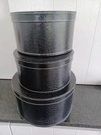 3 ronde opbergdozen zwart, Enlèvement