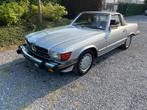 Mercedes SL 560 R107 Roadster  SILVER +Carfax history +MB, Auto's, Te koop, Zilver of Grijs, Benzine, Airconditioning