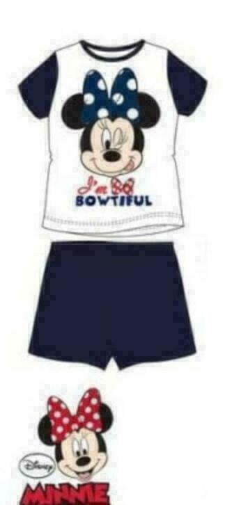 Minnie Mouse Shortama / Pyjama Blauw/Wit - Maat 104 en 116, Enfants & Bébés, Vêtements enfant | Taille 104, Neuf, Fille, Ensemble