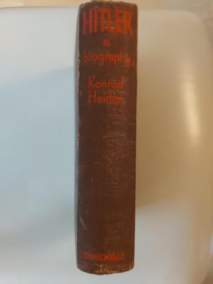 Boek Hitler a Biography Konrad Heiden 1936 1e UK editie, Livres, Guerre & Militaire, Utilisé, Autres sujets/thèmes, Deuxième Guerre mondiale
