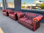 3 x Springvale Chesterfield zetels oxblood rood, Ophalen of Verzenden, Leer