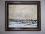 Peinture à l'huile sur toile MM Verfaillie : paysage enneigé, Enlèvement