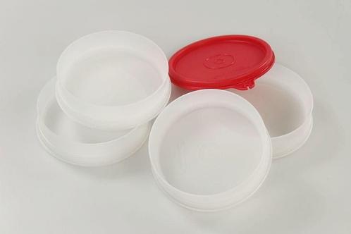 Tupperware Boite Empilable « Igloo » x 4 - Ronde - Rouge, Maison & Meubles, Cuisine| Tupperware, Neuf, Boîte, Blanc, Rouge, Enlèvement ou Envoi