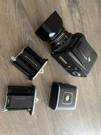Hasselblad 500CM + Planar lens 80mm f2.8  +  2x A12-rug, Audio, Tv en Foto, Fotocamera's Analoog, Gebruikt, Ophalen