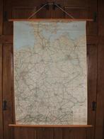 Vintage Schoolkaart van Duitsland, Ophalen of Verzenden