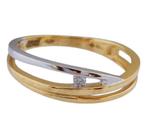 Prachtige 18 karaat Gouden Damesring Ring met Diamant M16.5, Nieuw, Ophalen of Verzenden, Kleiner dan 17, Met edelsteen