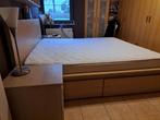 Tweepersoonsbed 180  200 cm met laden onderaan., Huis en Inrichting, Ophalen, Gebruikt, Bruin, Tweepersoons