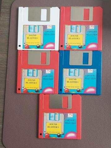 Sound Blaster. Disquettes 5 pièces, Enlèvement ou Envoi