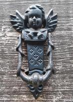 Prachtige brocante zware gietijzeren deurklopper engel, Antiek en Kunst, Ophalen of Verzenden