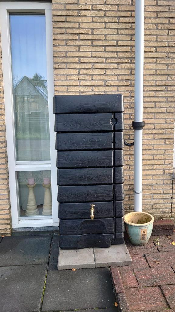 320 liter muur regenton zwart Brick, Tuin en Terras, Regentonnen, Ophalen of Verzenden