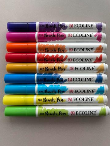 Brush Pen Ecoline 9 stuks  beschikbaar voor biedingen