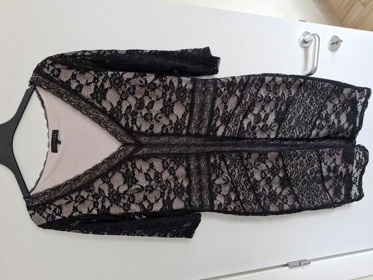 Feestkleedje L&L, Kleding | Dames, Jurken, Zo goed als nieuw, Maat 42/44 (L), Zwart, Onder de knie, Ophalen of Verzenden
