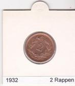 Zwitserland 2 rappen 1932, Timbres & Monnaies, Monnaies | Europe | Monnaies non-euro, Enlèvement ou Envoi, Monnaie en vrac
