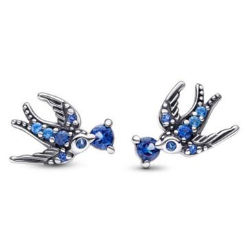 Boucles d'oreilles en forme d'hirondelle Pandora, jamais por, Envoi, Neuf, Argent, Pandora