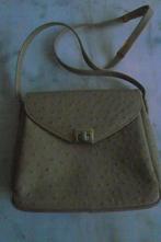 schoudertas struisvogel, Handtassen en Accessoires, Ophalen of Verzenden, Gebruikt, Beige