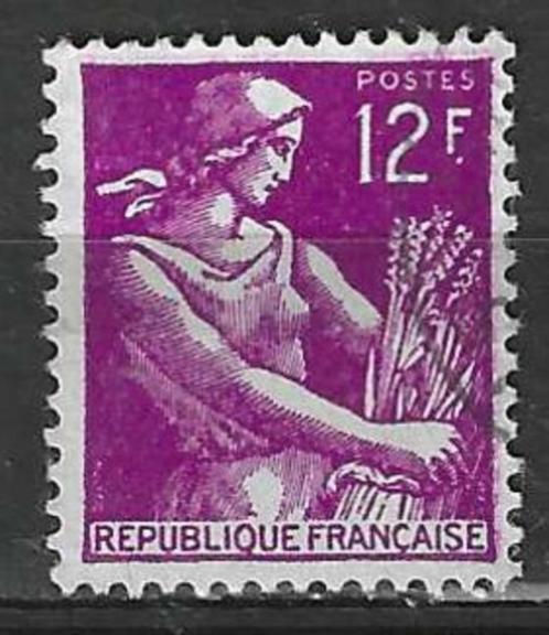 Frankrijk 1957/1959 - Yvert 1116 - Type Moissonneuse (ST), Timbres & Monnaies, Timbres | Europe | France, Affranchi, Envoi