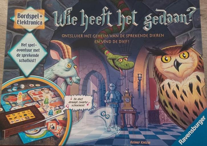 Gezelschapsspel: 'Wie heeft het gedaan???', Hobby en Vrije tijd, Gezelschapsspellen | Bordspellen, Zo goed als nieuw, Ophalen