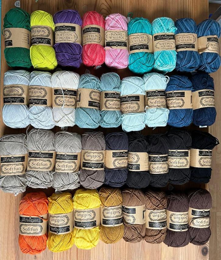 Scheepjes Softfun wol: pakket 35 nieuwe bolletjes, Hobby & Loisirs créatifs, Tricot & Crochet, Neuf, Crochet, Enlèvement ou Envoi