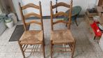 2 oude eiken stoelen, Ophalen of Verzenden