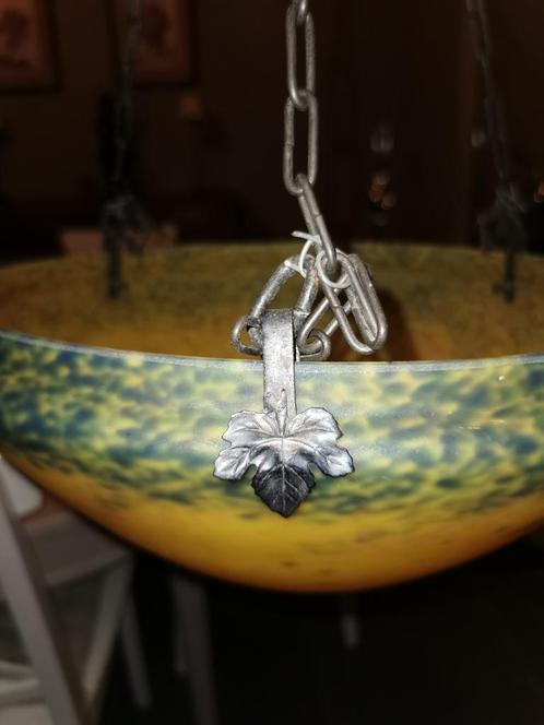 suspension pâte de verre Art nouveau, Antiquités & Art, Antiquités | Verre & Cristal, Enlèvement