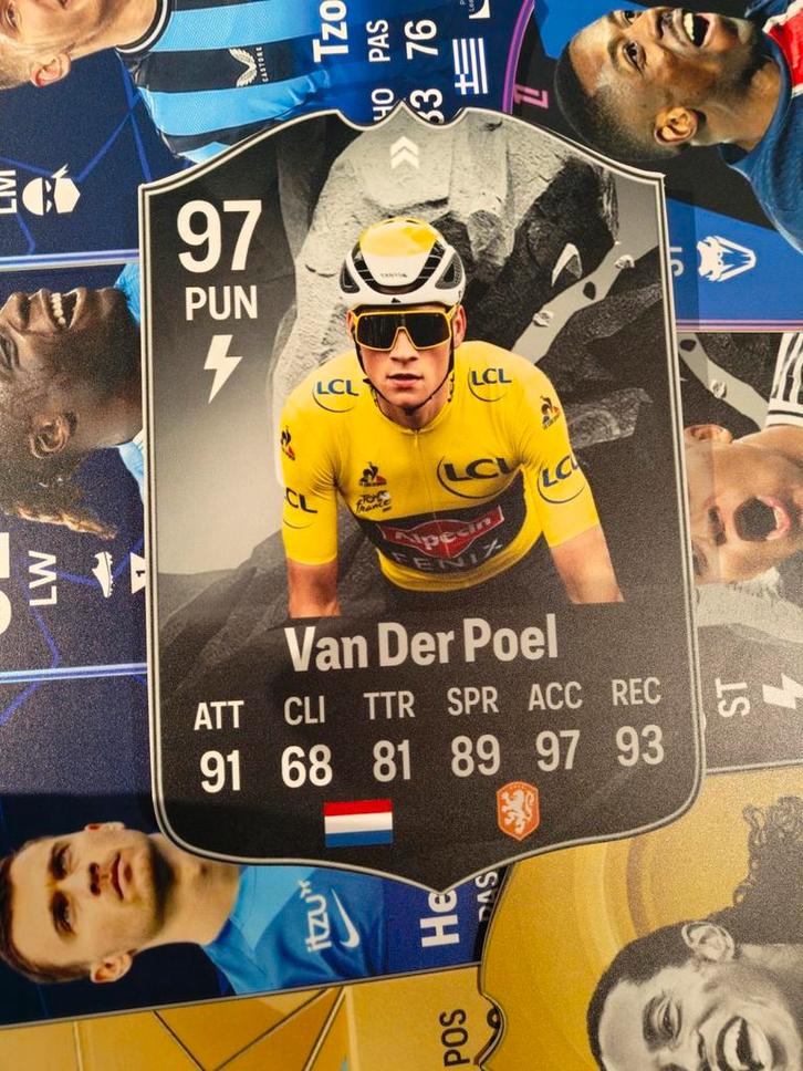 Wielerkaartje (37cmx25cm) - Mathieu Van Der Poel, Hobby en Vrije tijd, Stickers en Plaatjes, Zo goed als nieuw, Plaatje, Ophalen