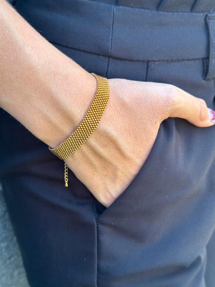 Miyuki kralenarmband, Handtassen en Accessoires, Armbanden, Nieuw, Overige materialen, Goud, Met bedels of kralen, Ophalen of Verzenden