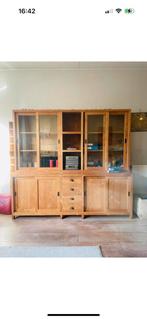 Buffetkast teak met schuifdeuren, Huis en Inrichting, Kasten | Buffetkasten, Ophalen of Verzenden, Gebruikt