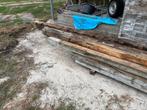 Eiken balken, Tuin en Terras, Palen, Balken en Planken, Ophalen, Gebruikt, Hardhout, 250 cm of meer