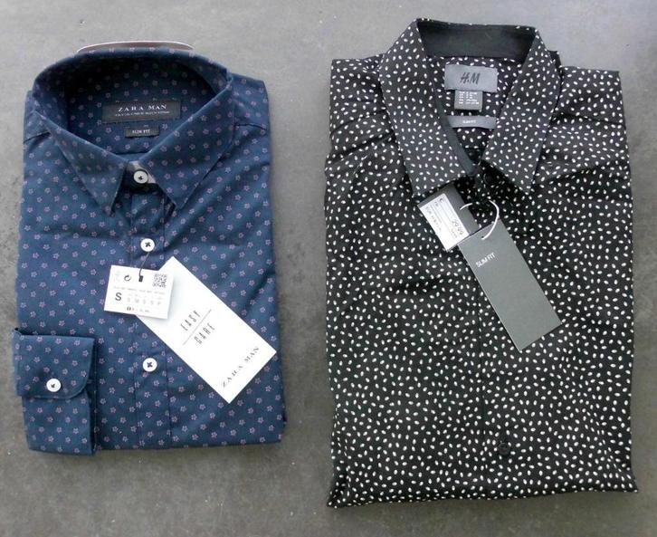 NIEUWE „" ZARA Man Slim Fit "” shirts, maat: S”, Kleding | Heren, Overhemden, Nieuw, Halswijdte 38 (S) of kleiner, Ophalen of Verzenden