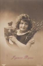 1910 - BELGIQUE - Carte de vœux : Joyeuses Pâques, Collections, Envoi, Avant 1920, Affranchie, (Jour de) Fête