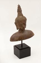 Prachtige antieke bronzen buste van Boeddha uit de 19e eeuw, Enlèvement ou Envoi, Comme neuf