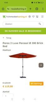 Madison parasol nieuw, Ophalen of Verzenden, Nieuw, 3 tot 4 meter, Kantelbaar