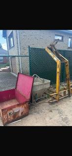 Palletenhaak ,mortelsilo,materiaalbakvoor bouwkraan, Ophalen, Kraan