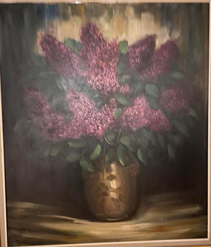 Schilderij Jasmijnen - Marcel Van Loocke, Antiquités & Art, Art | Peinture | Classique, Enlèvement