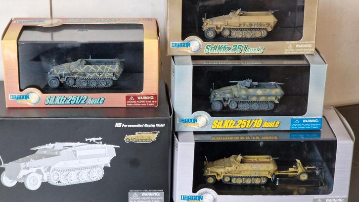 Chars dragon Armor Sd.Kfz.251 Half-track 1/72ème tank blindé, Collections, Objets militaires | Seconde Guerre mondiale, Armée de terre
