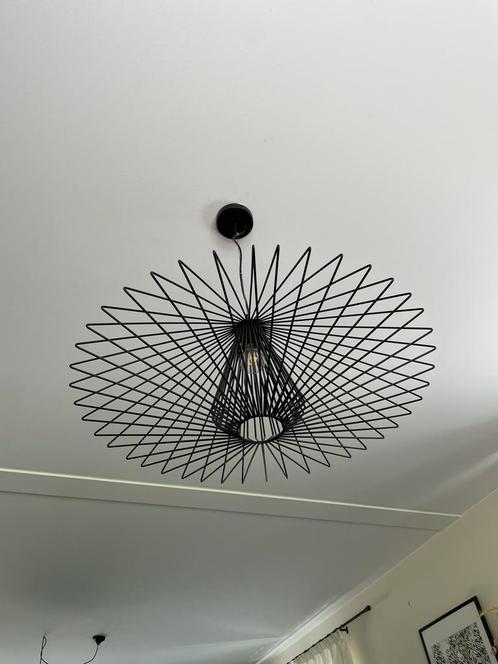 Design plafondlamp - Zwart metaal - Onberispelijke staat, Huis en Inrichting, Lampen | Plafondlampen, Zo goed als nieuw, Metaal