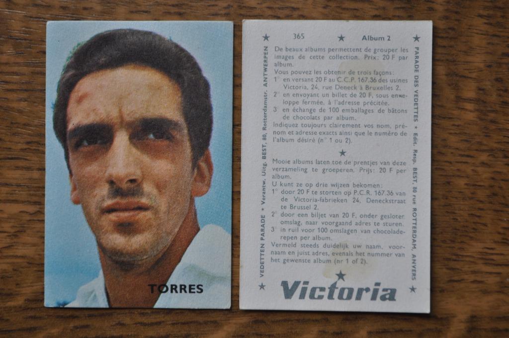 VICTORIA PRENTJE VOETBALLER TORRES, Ophalen of Verzenden, Gebruikt, Plaatje