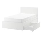 Wit MALM Ikea bed 180x200cm, Ophalen, Gebruikt, Wit, Tweepersoons