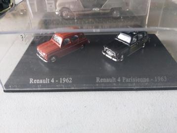 Modelauto's Renault 4 1962 en Renault 4 Parisienne 1963 beschikbaar voor biedingen