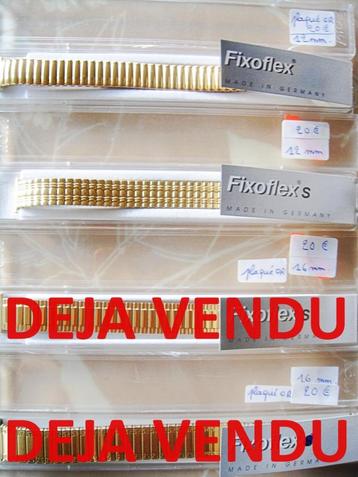 Bracelet Fixoflex extensible plaqué or 12, 18 ou 20 mm, Enlèvement ou Envoi, Neuf, Or, Autres matériaux