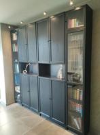 Boekenkast + bureaukast Ikea Donker bruin (bijna zwart), Huis en Inrichting, Ophalen, Zo goed als nieuw