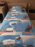 Dekbedovertrek flanel Snowboard 1 persoon., Gebruikt, Dekbedovertrek, Ophalen of Verzenden, Jongetje of Meisje