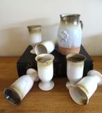 Gesigneerde kan met 6 bekers. Handmade, Ophalen of Verzenden