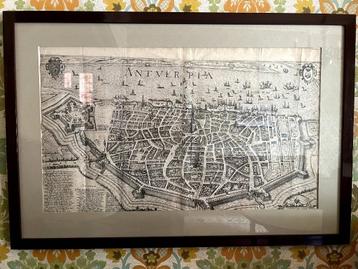 plattegrond Antwerpen in kader beschikbaar voor biedingen