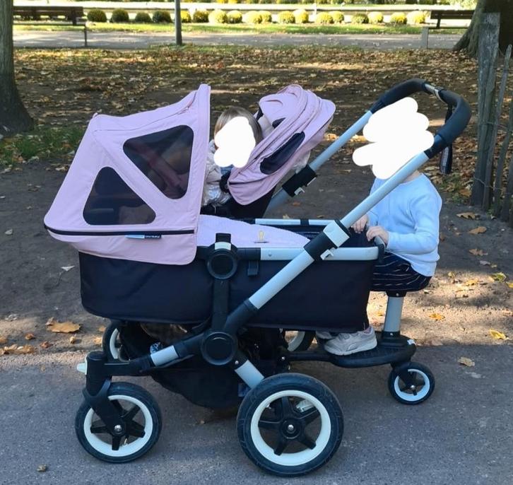 2x Bugaboo Donkey breezy zonnekap zacht roze, Kinderen en Baby's, Buggy's, Zo goed als nieuw, Zonnekap, Ophalen of Verzenden