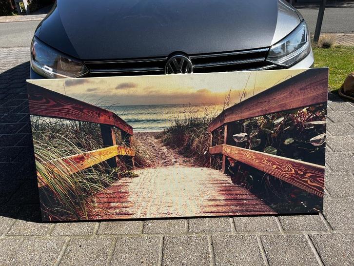 Foto op canvas – Strandpad naar zee – 140 x 70 cm, Antiek en Kunst, Kunst | Schilderijen | Modern, Ophalen