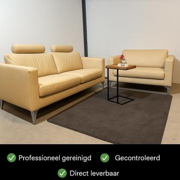 GRATIS BEZORGING| Origineel lederland zetel creamkleur beschikbaar voor biedingen