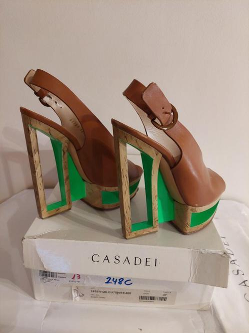 248C* Casadei - sexy originele schoenen met hoge hakken (37), Kleding | Dames, Schoenen, Gedragen, Schoenen met hoge hakken, Bruin
