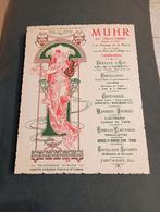 Charleroi publicité vintage Muhr 1900 Art nouveau styl Mucha, Enlèvement ou Envoi, Bronze